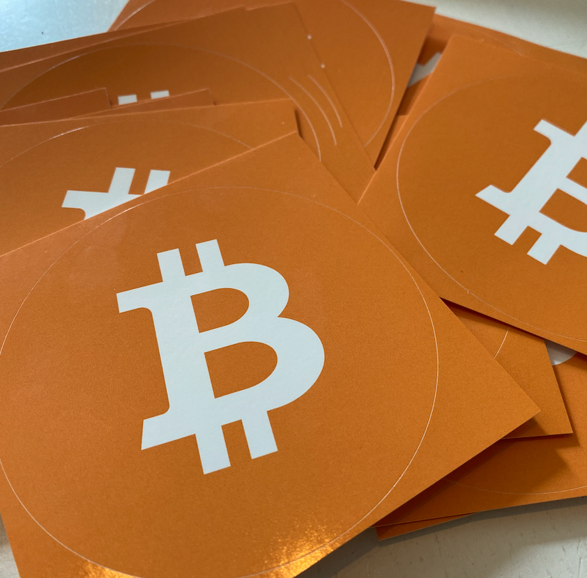 100x Bitcoin Logo Sticker